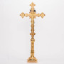 Gold Plated 31" Altar Cross | Traditional Catholic Crucifix with Silver Plated Corpus and INRI | Matches H-98 Altar Products
 Gold Plated 31" Altar Cross | Traditional Catholic Crucifix with Silver Plated Corpus and INRI | Matches H-98 Altar Products