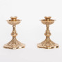Brass Altar Candlestick | 5 3/4" Traditional French Style | Polished Brass with Lacquer Finish | Matches H-44 Altar Cross
