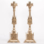 Gothic Candlestick | 24" Traditional Brass Altar Candlestick | Matches H-80B Altar Cross

