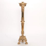 Altar Candlestick | 42" Traditional Baroque Style Brass Altar Candle Holder | Polished Brass with Lacquer Finish
