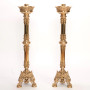 Altar Candlestick | 42" Traditional Baroque Style Brass Altar Candle Holder | Polished Brass with Lacquer Finish