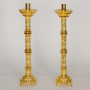 Gold Plated Candlestick – Elegant Church Altar Candle Holder