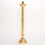 Gold Plated Paschal Candlestick – 48" Altar Candle Holder with 2 1/2" Socket