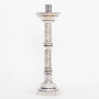 Silver Plated Candlestick – 18-1/2" Altar Candle Holder with 1-1/2" Socket