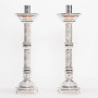 Silver Plated Candlestick – 18-1/2" Altar Candle Holder with 1-1/2" Socket