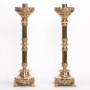 Traditional Ridge Stem Altar Candlestick – 24" Polished Brass and Lacquered