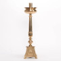 Traditional “JMJ” Altar Candlestick – 24" Polished Brass and Lacquered