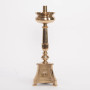 Traditional “JMJ” Altar Candlestick – 18" Polished Brass and Lacquered