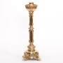 Traditional Fluted Stem Altar Candlestick – Brass Altar Candle Holder with 1-1/2" Socket