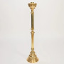 Smooth Stem Paschal Candlestick – 48" Brass Altar Candle Holder with 2-1/2" Socket