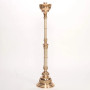 Marble Stem Altar Candlestick – 45 Inch Brass & Marble Altar Candle Holder | Polished & Lacquered | Matches H-108 & H-109 Altar Products