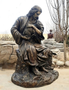 Custom Seated Jesus The Good Shepherd with Lamb Statue  4 foot Bronze Statue