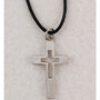 PEWTER CROSS 18"CORD/CARD