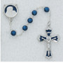 7MM DARK BLUE ROSARY W/ENAMEL