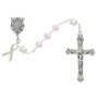 7MM PINK PEARL CANCER ROSARY