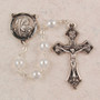 7MM WHITE GLASS ROSARY
