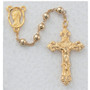 6MM GOLD PLATE METAL ROSARY