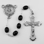 6X8MM BLK ST MICHAEL ROSARY