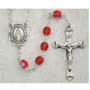 SS 6MM RUBY/JULY ROSARY