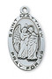 St. Matthew medal with 24" chain Sterling Silver with gift box.