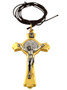 St. Benedict Crucifix with Cord and Booklet (Gold-Tone)