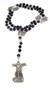 First Communion Rosary with Genuine Gemstone Beads (Obsidian)