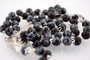First Communion Rosary with Genuine Gemstone Beads (Obsidian)