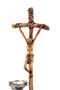 Saint John Paul II Crucifix with Communion Chalice (Gold Cross - Silver Chalice)
