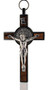 3" St. Benedict Crucifix (Silver-Wood)