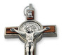 3" St. Benedict Crucifix (Silver-Wood)