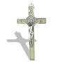Saint Benedict Wall Crucifix with Colored Enamel (Glow-in-the-Dark)