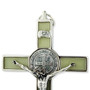 Saint Benedict Wall Crucifix with Colored Enamel (Glow-in-the-Dark)