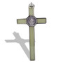 Saint Benedict Wall Crucifix with Colored Enamel (Glow-in-the-Dark)