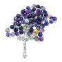 Beautiful Catholic Rosary with Glass Beads (Purple)