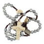 Pope Francis Four Basilicas Rosary with Rosette Beads and Gold-Tone Accents