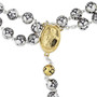 Four Basilicas Pope Francis Rosary with Rosette Beads and Gold-Tone Accents