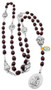 Rosary of the Seven Sorrows with Wood Beads From Italy