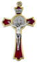 Latin-Style Saint Benedict Cross with Colored Enamel