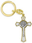Catholic Saint Benedict Key Chain with 2" Cross Fob
