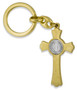 Catholic Saint Benedict Key Chain with 2" Cross Fob