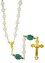 *FREE* Ornate Rosary with Gold Accents and Pearlized Beads