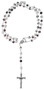 Catholic Rosary with Colored Glass Beads and Italian Crucifix