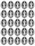 10mm Bulk Saint Benedict Medal Rosary Beads - Pack of 25