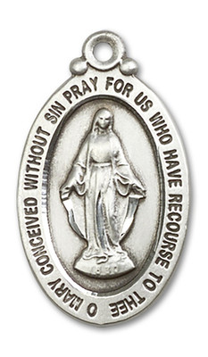 Sterling Silver Patron Saint Medal - Trinity Church Supply