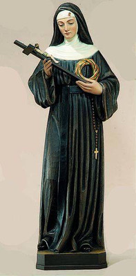 Hand Carved St. Rita Statue Linden Wood St. Rita Sculpture Italian ...