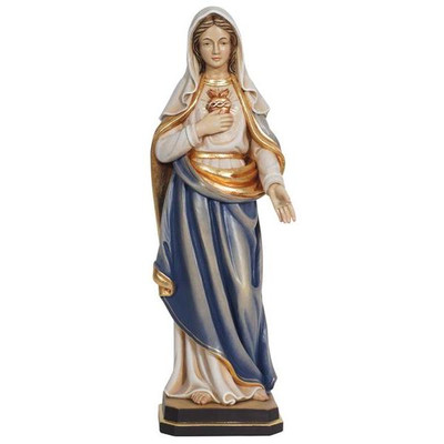 Sacred Heart of Mary statue 24 inch Virgin Mary wood statue Large ...