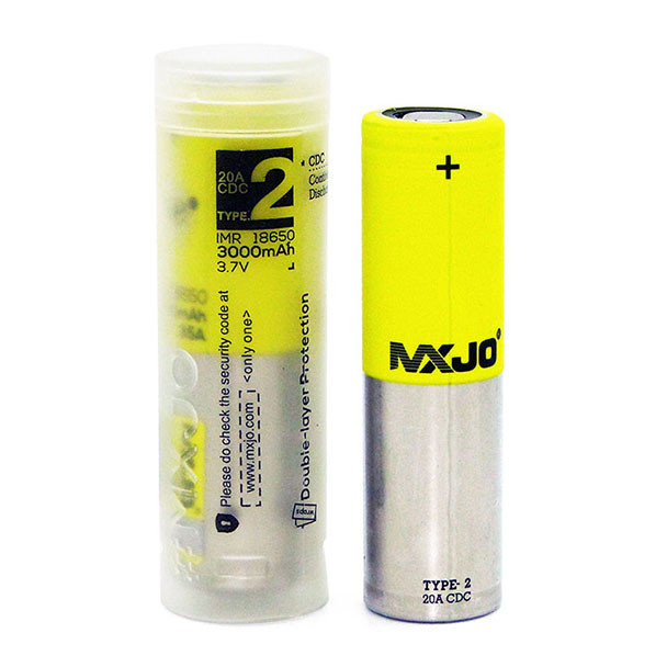 MXJO 3000mAh 18650 Battery Yellow - Singles (Bulk Discount Available)
