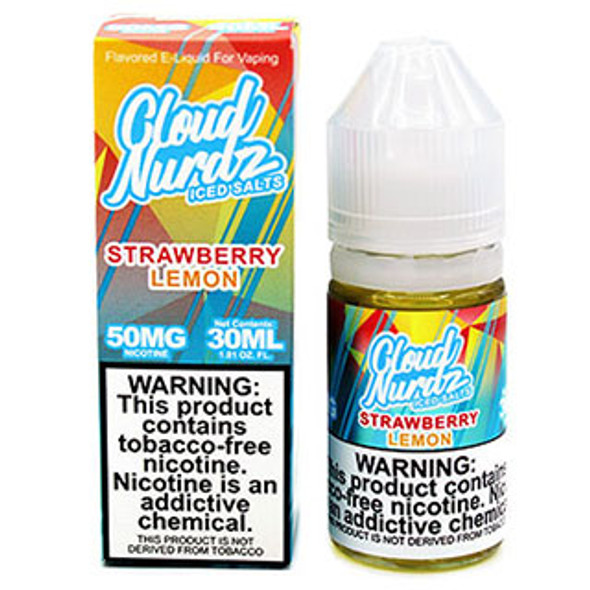 Iced Strawberry Lemon (Tobacco Free) 30ml Cloud Nurdz Salt Thumbnail Sized