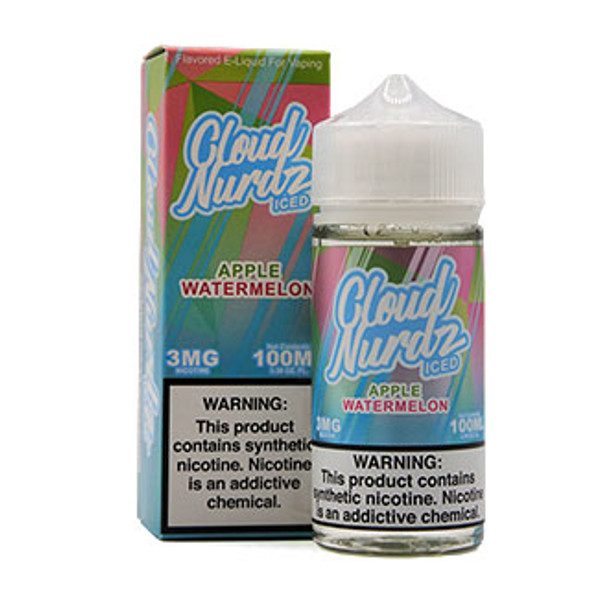 Cloud Nurdz ICED  Watermelon Apple - 3mg - Cloud Nurdz - 100mL - Thumbnail