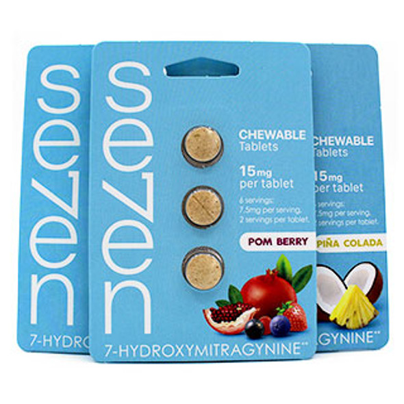 Se7en Kratom Chewable Tablets 15mg - 3 Pack Thumbnail Sized